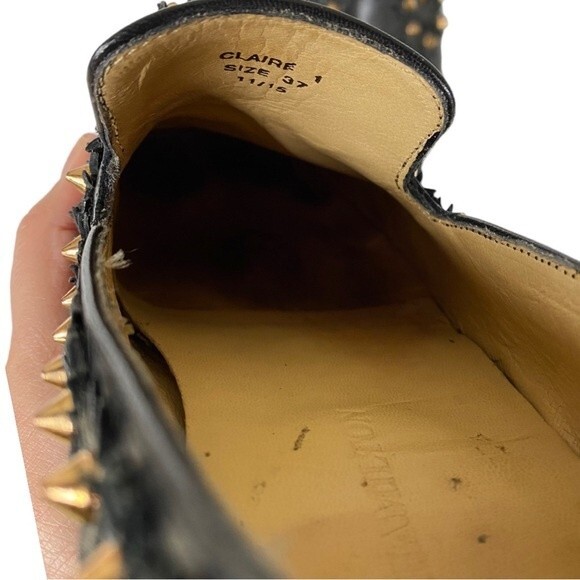 Melvin & Hamilton Claire 1 Black Studded Loafers size 37 - Picture 6 of 13